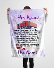 Load image into Gallery viewer, How Special You Are To Me Custom Name Gift For Trucker's Girlfriend Fleece Blanket
