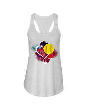 Load image into Gallery viewer, Lovely Phone Case My Heart Is On Field Gift For Softball Lovers Ladies Flowy Tank
