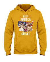 Load image into Gallery viewer, Keep America Great Yorkshire Terrier Gift For Dog Lovers Hoodie
