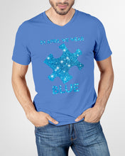 Load image into Gallery viewer, In April We Wear Blue Autism Awareness Special Custom Design Guys V-Neck
