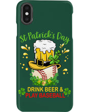 Load image into Gallery viewer, Baseball Drink Beer Day St Patrick's Day Gift For Baseball Lovers Phone case
