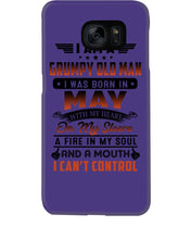 Load image into Gallery viewer, I'm A Grumpy Old Man I Was Born In May With My Heart Phone case
