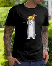 Load image into Gallery viewer, Cat Plays Flute Special Custom Design For Music Lovers Guys Tee
