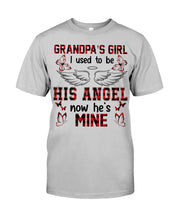 Load image into Gallery viewer, Grandpa's Girl I Used To Be His Angel Gift For Men Guys Tee
