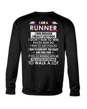 Load image into Gallery viewer, I Am A Runner I Run Because I Really Like Food Custom Design Sweatshirt
