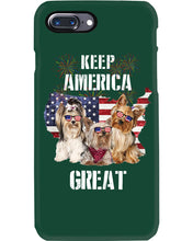 Load image into Gallery viewer, Keep America Great Yorkshire Terrier Gift For Dog Lovers Phone case
