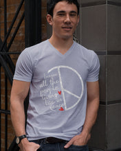 Load image into Gallery viewer, Image All The People Living Life In Peace Custom Design For Friends Guys V-Neck
