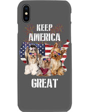 Load image into Gallery viewer, Keep America Great Yorkshire Terrier Gift For Dog Lovers Phone case
