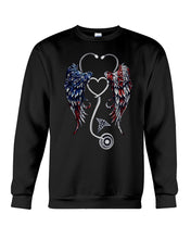 Load image into Gallery viewer, Lovely Coffee Cup Stethoscopes With Wings Gift For Nurse Sweatshirt

