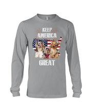 Load image into Gallery viewer, Keep America Great Yorkshire Terrier Gift For Dog Lovers Unisex Long Sleeve
