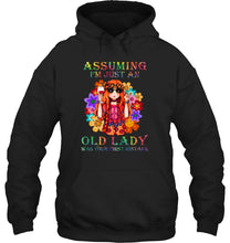 Load image into Gallery viewer, I Am Just An Old Lady Was Your First Mistake Hippie Hoodie

