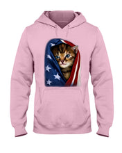 Load image into Gallery viewer, Lovely Tote Bag Cat In American Flag Gift For Cat Lovers Hoodie
