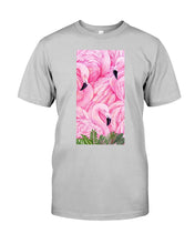 Load image into Gallery viewer, Beautiful Flamingo And Feather Gift For Flamingo Lovers Guys Tee
