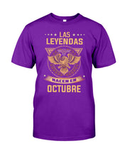 Load image into Gallery viewer, Birthday Meaningful Gift Las Levendas Nacen En Octubre Guys Tee
