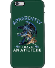 Load image into Gallery viewer, Apparently I Have An Attitude Blue Dragon Phone case
