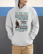 Load image into Gallery viewer, Look Right Beside You Eagle Mom Gift For Son Hoodie
