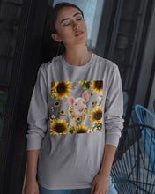 Load image into Gallery viewer, Beautiful Pig With Sunflowers Gift For Pig Lovers Unisex Long Sleeve
