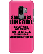 Load image into Gallery viewer, Birthday Gift For Smartass June GirlHeart On Her Sleeve Phone case
