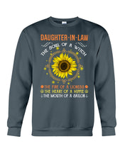 Load image into Gallery viewer, Daughter-in-law A Soul Of A Witch Fire Of A Lioness Sweatshirt
