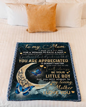 Load image into Gallery viewer, Giving For  Mummy Always Be Your Little Boy  Custom Design Fleece Blanket
