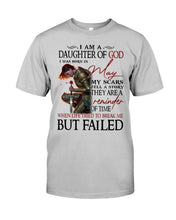 Load image into Gallery viewer, I'm Daughter Of God I Was Born In May My Scars Tell A Story Guys Tee
