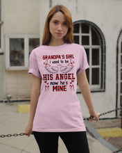 Load image into Gallery viewer, Grandpa's Girl I Used To Be His Angel Gift For Men Guys Tee
