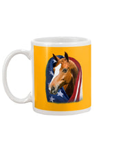 Load image into Gallery viewer, Horse Covered Into USA Flag Meaningful Gift For Men Mug
