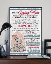 Load image into Gallery viewer, Daughter Gift For Mom With Meaningful Words You Are My World Vertical Poster
