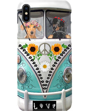 Load image into Gallery viewer, Lovely Phone Case With Hippie Bus Gift For Dachshund Lovers Phone case
