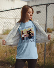 Load image into Gallery viewer, Easily Distracted By Cats And Wine Special Custom Design Guys Tee
