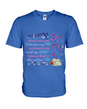 Load image into Gallery viewer, Butterflies When I Miss You I Just Have To Look Inside My Heart Gift For Lover Guys V-Neck
