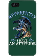 Load image into Gallery viewer, Apparently I Have An Attitude Blue Dragon Phone case
