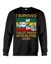 Load image into Gallery viewer, I Survived Toilet Paper Apocalupse 2020 Unique Custom Design Sweatshirt
