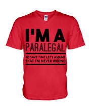 Load image into Gallery viewer, I'm A Paralegal   Special Unique  Custom Design Guys V-Neck
