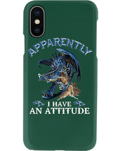 Load image into Gallery viewer, Apparently I Have An Attitude Blue Dragon Phone case
