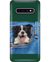 Load image into Gallery viewer, Border Collie In Denim Pocket Gift For Dog Lovers Phone case
