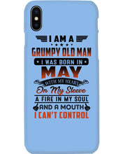 Load image into Gallery viewer, I'm A Grumpy Old Man I Was Born In May With My Heart Phone case
