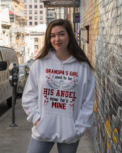 Load image into Gallery viewer, Grandpa's Girl I Used To Be His Angel Gift For Men Hoodie
