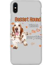Load image into Gallery viewer, Basset Hound Kisses Fix Everything Gift For Dog Lovers Phone case
