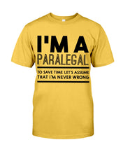 Load image into Gallery viewer, I'm A Paralegal   Special Unique  Custom Design Guys Tee

