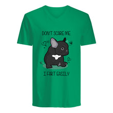 Load image into Gallery viewer, Don't Scare Me I Fart Easily Gift For Dog Lovers Guys V-Neck
