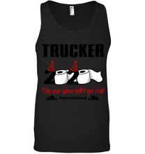 Load image into Gallery viewer, 2020 The Year When Shit Got Real Quarantined Gift For Trucker Unisex Tank Top

