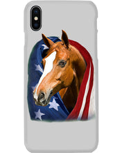Load image into Gallery viewer, Horse Covered Into USA Flag Meaningful Gift For Men Phone case
