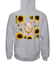 Load image into Gallery viewer, Beautiful Pig With Sunflowers Gift For Pig Lovers Hoodie
