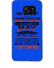 Load image into Gallery viewer, I'm A Grumpy Old Man I Was Born In May With My Heart Phone case
