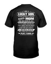 Load image into Gallery viewer, Gift For Son Who Raised By A Freaking Awesome July Mom She's A Bit Crazy Guys Tee
