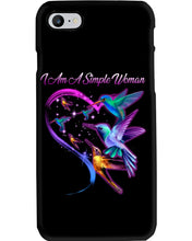 Load image into Gallery viewer, Hummingbirds Heart Shaped I Am A Simple Woman Gift For Mom Phone case
