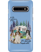 Load image into Gallery viewer, Cavalier King It's Who You Travel With Gift For Dog Lovers Phone case
