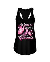 Load image into Gallery viewer, As Long As I Breathe You'll Be Remembred Custom Gift For Family Ladies Flowy Tank
