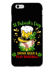 Load image into Gallery viewer, Baseball Drink Beer Day St Patrick's Day Gift For Baseball Lovers Phone case

